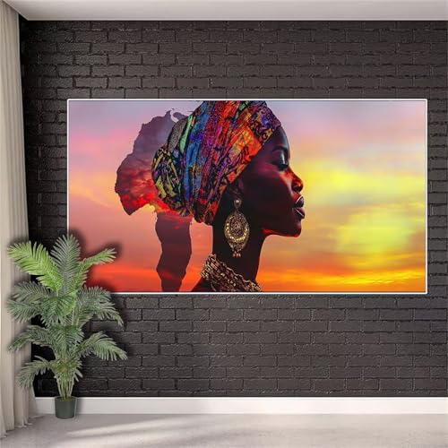 Diamond Painting Fräulein Afrika Diamond Painting Erwachsene xxl,DIY Malen nach Zahlen Diamant Set Frauen,Diamant Stickerei Kreuzstich Basteln Set Geschenke für Frauen Deko Schlafzimmer 80x160cm j-910 Diamond Painting Fräulein Afrika Diamond Painting Erwachsene xxl,DIY Malen nach Zahlen Diamant Set Frauen,Diamant Stickerei Kreuzstich Basteln Set Geschenke für Frauen Deko Schlafzimmer 80x160cm j-910 von Generic