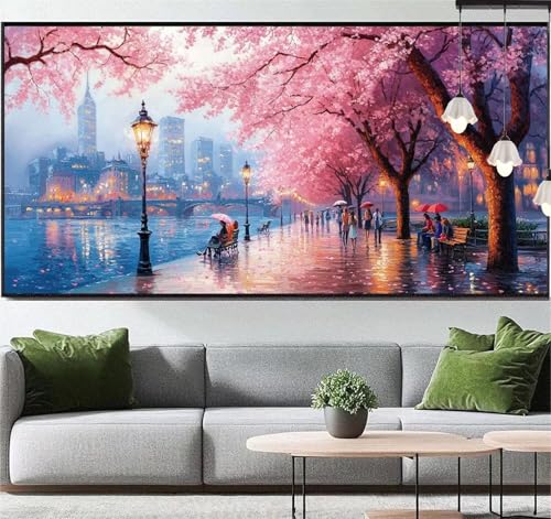 Diamond Painting Frankreich Diamond Painting Erwachsene Landschaft,5D Diamant Painting Bilder Kinder,DIY Malen Nach Zahlen Diamant Kunst Malerei Stickerei Set für Wand Dekor Geschenke 120 x 60 cm q109 von Generic