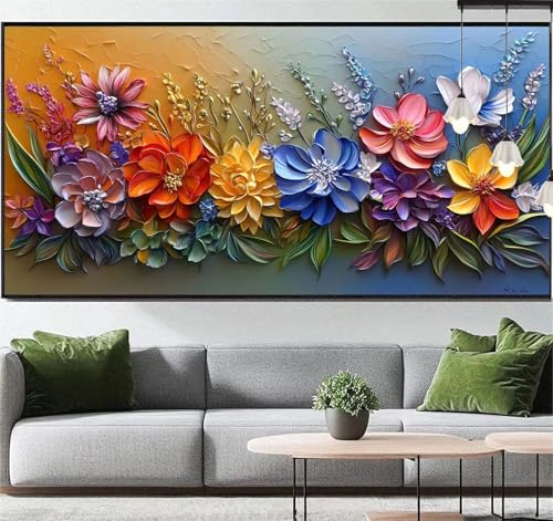 Diamond Painting Frühling Diamant Painting Bilder Blumen, Diamond Painting Groß XXL 60 x 30 cm, Diamant Painting Bilder Erwachsene DIY Simple Diamond Painting Crystal Art Stickerei für Wand Dekor q50 von Generic