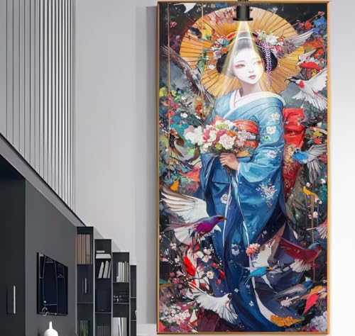 Diamond Painting Groß XXL 100 x 40 cm,Diamond Painting Japan Malen Nach Zahlen Erwachsene Schön,DIY Runde Steine Diamant Kunst Mosaic Crystal Malerei Stickerei Set,Wand Deko wohnzimmer Geschenke F1040 von Generic