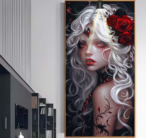 Diamond Painting Groß XXL 100x40 cm, Diamond Painting Rose Prinzessin Malen Nach Zahlen Erwachsene Sexy, DIY Runde Steine Diamant Kunst Mosaic Crystal Malerei Stickerei Set, Wand Deko wohnzimmer F1014 von Generic