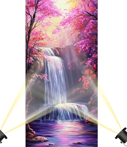 Diamond Painting Groß XXL 180x90 cm, Diamond Painting Landschaft Malen Nach Zahlen Erwachsene Wasserfall, DIY Runde Steine Diamant Kunst Mosaic Crystal Malerei Stickerei Set, Wand Deko wohnzimmer F872 von Generic