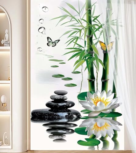 Diamond Painting Groß XXL 30 X 50 cm, Diamond Painting Zen Malen Nach Zahlen Erwachsene Blume, DIY Eckige Steine Diamant Kunst Mosaic Crystal Malerei Stickerei Set, Wand Deko Kreativ Geschenke J70 von Generic