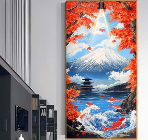 Diamond Painting Groß XXL 60 x 30 cm,Diamond Painting Herbst Malen Nach Zahlen Erwachsene Japan,DIY Runde Steine Diamant Kunst Mosaic Crystal Malerei Stickerei Set,Wand Deko wohnzimmer Geschenke F1036 von Generic