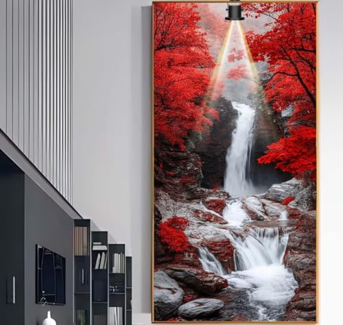 Diamond Painting Herbst Diamant Painting Bilder Kinder Wald Malen nach Zahlen Erwachsene, 5D DIY Bastelset Diamant Malerei Kunst Strass Mosaic Stickerei Kits Home Wand Decor Geschenke 120x60 cm F1037 von Generic