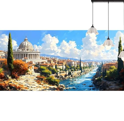 Diamond Painting Italien Diamond Painting Erwachsene Landschaft, 5D Diamant Painting Bilder Full Diamond Painting Kinder, DIY Malen Nach Zahlen Malerei Stickerei Set für Wand Dekor 100 x 50 cm q557 von Generic