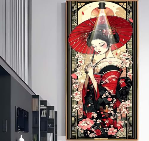 Diamond Painting Japan Diamant Painting Bilder Kinder Schönes Malen nach Zahlen Erwachsene, DIY Bastelset Diamant Malerei Kunst Strass Mosaic Stickerei Kits Home Wand Decor Geschenke 100 x 40 cm F1041 von Generic