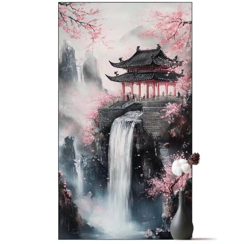 Diamond Painting Japanische Landschaft Diamond Painting Erwachsene Wasserfall, 5D Diamant Painting Bilder DIY Malen Nach Zahlen Diamant Kunst Malerei Stickerei für Wand Dekor Geschenke 90x180 cm q1011 von Generic