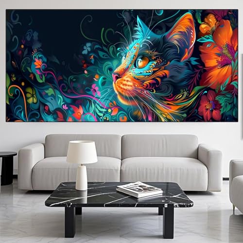Diamond Painting Katze Diamond Painting Erwachsene Groß xxl 70x140cm Diamant Malerei Blume Malen Nach Zahlen DIY Strass Kunst Mosaikherstellung Crystal Stickerei sets für Home Dekor Geschenke XD559 Diamond Painting Katze Diamond Painting Erwachsene Groß xxl 70x140cm Diamant Malerei Blume Malen Nach Zahlen DIY Strass Kunst Mosaikherstellung Crystal Stickerei sets für Home Dekor Geschenke XD559 von Generic
