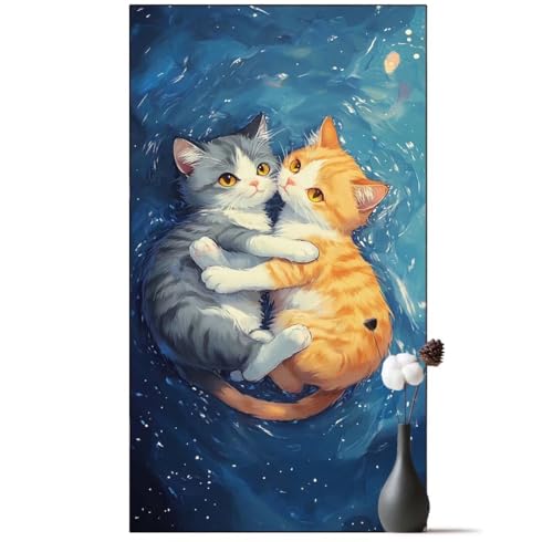 Diamond Painting Katze Diamond Painting Erwachsene Tier, 5D Diamant Painting Bilder Full Drill Diamond Painting Kinder, DIY Malen Nach Zahlen Diamant Kunst Malerei Set für Wand Dekor 50 x 100 cm q997 von Generic