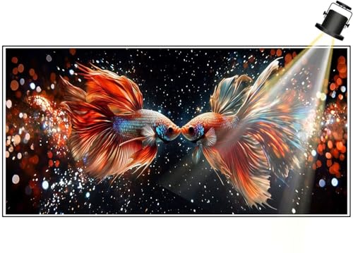 Diamond Painting Koi Diamant Painting Bilder Kinder Fantasie Diamond Art DIY Set Erwachsene Full Drill Diamond Painting, 5D Diamant Malerei Kunst Mosaic Stickerei Kits Home Wand Decor 180x90 cm F412 von Generic