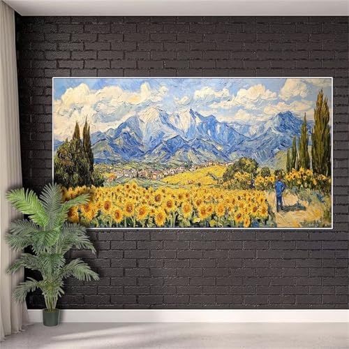 Diamond Painting Land Diamant Painting Kinder Sonnenblume,5D DIY Diamant Mosaikherstellung Set Mädchen Anfänger,Full Drill Diamant Kunst Malerei Bastelset Aesthetic für Wanddekorationen 50x100cm j-894 Diamond Painting Land Diamant Painting Kinder Sonnenblume,5D DIY Diamant Mosaikherstellung Set Mädchen Anfänger,Full Drill Diamant Kunst Malerei Bastelset Aesthetic für Wanddekorationen 50x100cm j-894 von Generic