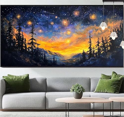 Diamond Painting Landschaft Diamant Painting Bilder Fantasie, Diamond Painting Groß XXL 200 x 90 cm, Diamant Painting Bilder Erwachsene DIY Diamond Painting Crystal Art Stickerei für Wand Dekor q136 von Generic