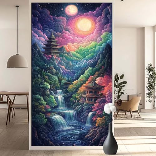 Diamond Painting Landschaft Diamant Painting Bilder Fantasie, Diamond Painting Groß XXL 70 x 120 cm, Diamant Painting Bilder Erwachsene DIY Diamond Painting Crystal Art Stickerei für Wand Dekor q724 von Generic