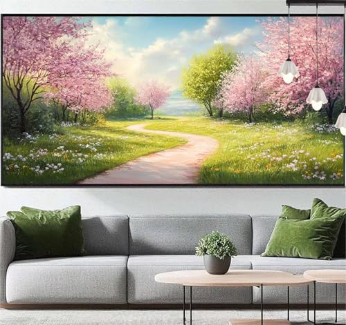 Diamond Painting Landschaft Diamant Painting Bilder Garten, Diamond Painting Groß XXL 90x40 cm, Diamant Painting Bilder Erwachsene DIY Simple Diamond Painting Crystal Art Stickerei für Wand Dekor q132 von Generic