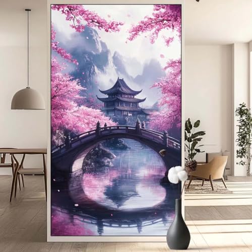 Diamond Painting Landschaft Diamant Painting Bilder Japan, Diamond Painting Groß XXL 80x190 cm, Diamant Painting Bilder Erwachsene DIY Simple Diamond Painting Crystal Art Stickerei für Wand Dekor q726 von Generic