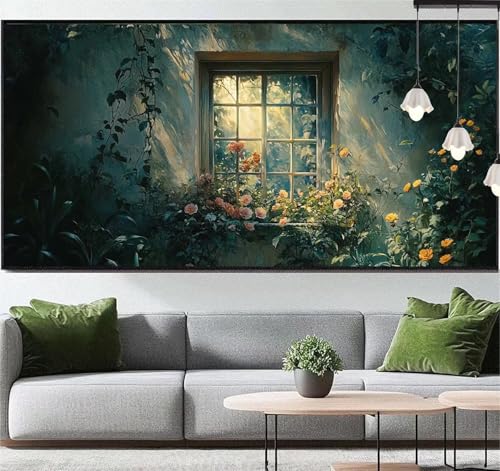 Diamond Painting Landschaft Diamant Painting Bilder Vintage, Diamond Painting Groß XXL 200 x 90 cm, Diamant Painting Bilder Erwachsene DIY Diamond Painting Crystal Art Stickerei für Wand Dekor q124 von Generic