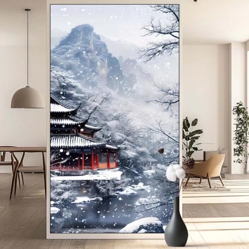 Diamond Painting Landschaft Diamant Painting Bilder Winter, Diamond Painting Groß XXL 40x70 cm, Diamant Painting Bilder Erwachsene DIY Simple Diamond Painting Crystal Art Stickerei für Wand Dekor q714 von Generic