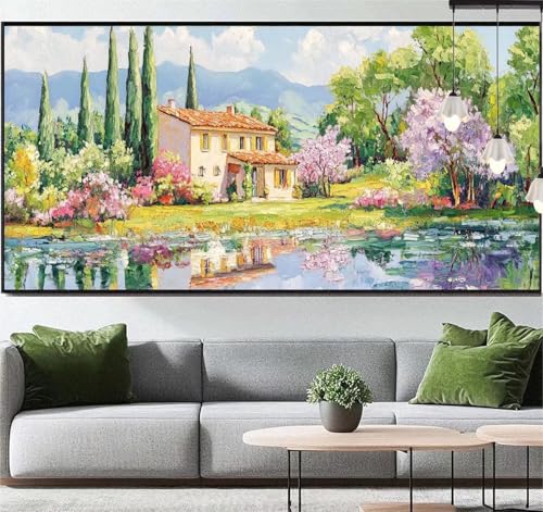 Diamond Painting Landschaft Diamond Painting Erwachsene Dorf, 5D Diamant Painting Bilder Full Drill Diamond Painting Kinder, DIY Malen Nach Zahlen Malerei Stickerei Set für Wand Dekor 160 x 80 cm q123 von Generic