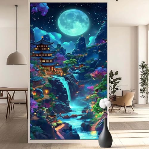 Diamond Painting Landschaft Diamond Painting Erwachsene Fantasie, 5D Diamant Painting Bilder Full Diamond Painting Kinder, DIY Malen Nach Zahlen Malerei Stickerei Set für Wand Dekor 30 x 60 cm q725 von Generic