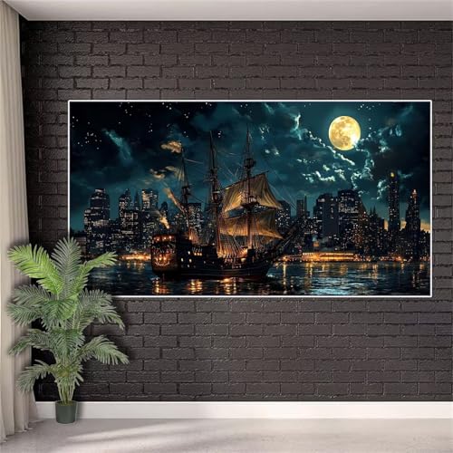 Diamond Painting Landschaft Diamond Painting Erwachsene Stadt,Crystal Art Kinder ab 10 Jahre Full Drill Diamant Malerei Geschenke für Frauen,DIY Diamant Kunst Malerei Set Deko Aesthetic 40x80cm w425 von Generic