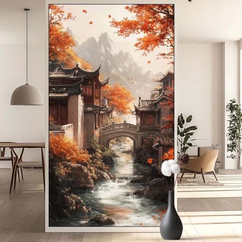 Diamond Painting Landschaft Diamond Painting Erwachsene Vintage, 5D Diamant Painting Bilder Full Diamond Painting Kinder, DIY Malen Nach Zahlen Malerei Stickerei Set für Wand Dekor 50 x 120 cm q715 von Generic