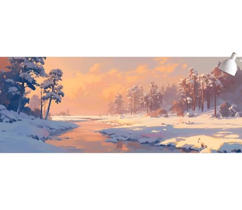 Diamond Painting Landschaft Diamond Painting Erwachsene Winter Daiments Malerei Stickerei Kreuzstich Set,5D DIY Full Diamant Mosaikherstellung Bastelset Aesthetic für Wanddekorationen 40x80cm mb-215 von Generic