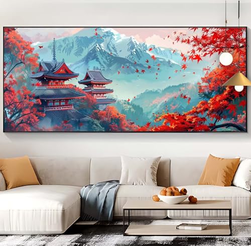 Diamond Painting Landschaft Diamond Painting XXL 100x300cm Diamond Painting Erwachsene China Malen Nach Zahlen DIY Mosaikherstellung Diamonds Stickerei Malerei Sets für Home Décor Geschenke Frauen B12 von Generic