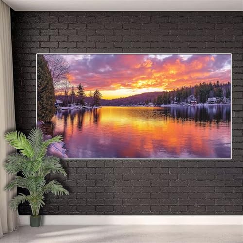 Diamond Painting Landschaften Diamond Painting Erwachsene Winter,Crystal Art Kinder ab 10 Jahre Full Drill Diamant Malerei Geschenke für Frauen,5D Diamant Kunst Malerei Set Deko Aesthetic 20x50cm w437 von Generic