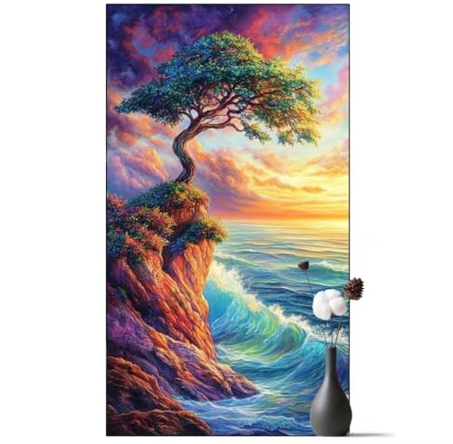 Diamond Painting Lebensbaum Diamond Painting Erwachsene Szenerie, 5D Diamant Painting Bilder Full Diamond Painting Kinder, DIY Malen Nach Zahlen Malerei Stickerei Set für Wand Dekor 30 x 60 cm q1047 von Generic