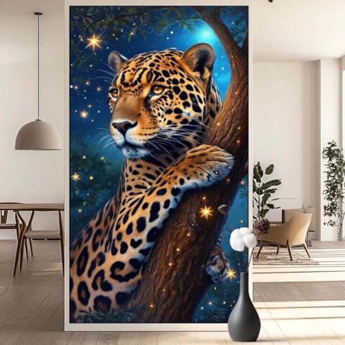 Diamond Painting Leopard Diamant Painting Bilder Tier, Diamond Painting Groß XXL 30 x 60 cm, Diamant Painting Bilder Erwachsene DIY Simple Diamond Painting Crystal Art Stickerei für Wand Dekor q622 von Generic