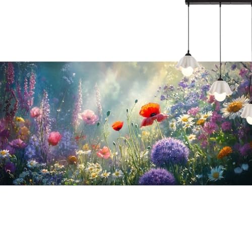 Diamond Painting Mohn Diamant Painting Bilder Löwenzahn, Diamond Painting Groß XXL 200 x 90 cm, Diamant Painting Bilder Erwachsene DIY Simple Diamond Painting Crystal Art Stickerei für Wand Dekor q560 von Generic