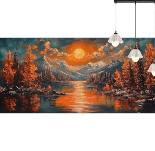 Diamond Painting Mond Diamond Painting Erwachsene Landschaft, 5D Diamant Painting Bilder Full Drill Diamond Painting Kinder, DIY Malen Nach Zahlen Malerei Stickerei Set für Wand Dekor 120 x 60 cm q581 von Generic