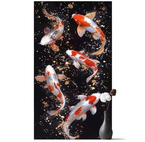 Diamond Painting Mysterium Diamond Painting Erwachsene Fisch, 5D Diamant Painting Bilder Full Drill Diamond Painting Kinder, DIY Malen Nach Zahlen Malerei Stickerei Set für Wand Dekor 30 x 60 cm q1045 von Generic