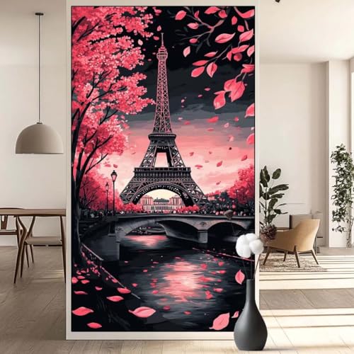 Diamond Painting Paris Diamond Painting Erwachsene Landschaft, 5D Diamant Painting Bilder Full Drill Diamond Painting Kinder, DIY Malen Nach Zahlen Malerei Stickerei Set für Wand Dekor 30 x 60 cm q605 von Generic