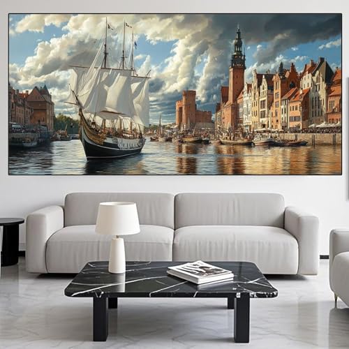 Diamond Painting Segelboot Diamond Painting Erwachsene 40x100cm Diamant Malerei Stadt Malen Nach Zahlen DIY Strass Kunst Mosaikherstellung Crystal Stickerei sets für Home Wand Dekor Geschenke XD235 Diamond Painting Segelboot Diamond Painting Erwachsene 40x100cm Diamant Malerei Stadt Malen Nach Zahlen DIY Strass Kunst Mosaikherstellung Crystal Stickerei sets für Home Wand Dekor Geschenke XD235 von Generic