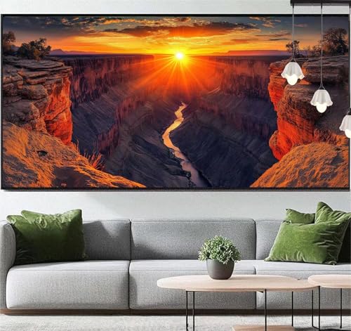 Diamond Painting Segelboot Diamond Painting Erwachsene Sonnenuntergang, 5D Diamant Painting Bilder, DIY Malen Nach Zahlen Diamant Kunst Malerei Stickerei Set für Wand Dekor Geschenke 120 x 70 cm q117 von Generic