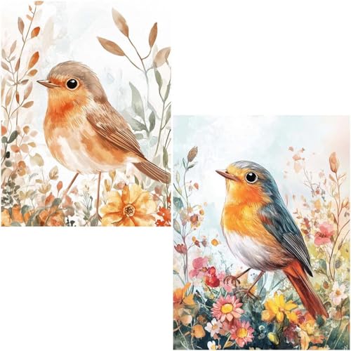 Diamond Painting Set für Erwachsene Anfänger, 2 Pack Bird 5D Diamond Painting xxl Diamond Diamant Painting Bilder DIY Diamant Malerei Set Strass Arts Craft Set für Home Wand Decor 70x90cm 4-528 von Generic