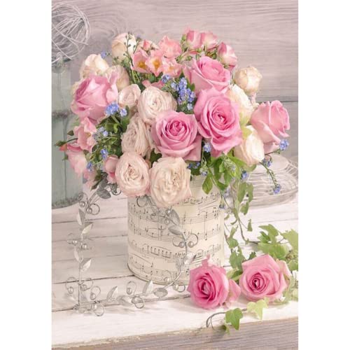 Diamond Painting Sets für Erwachsene, 5D DIY Blume Diamant Paint Kits 30x40cm Rose Kreuzstich Schmücken Leuchtend Malen nach Zahlen für Home Wanddekoration von Generic