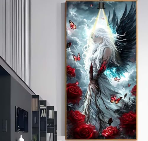 Diamond Painting Sexy Diamant Painting Bilder Kinder Engel Malen nach Zahlen Erwachsene, 5D DIY Bastelset Diamant Malerei Kunst Strass Mosaic Stickerei Kits Home Wand Decor Geschenke 120 x 60 cm F1093 von Generic