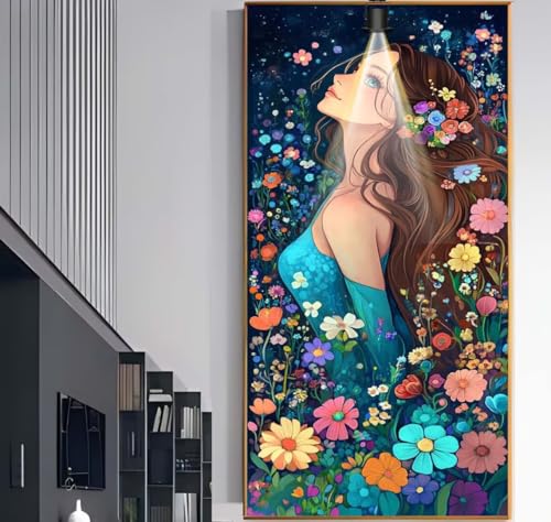 Diamond Painting Sexy Diamant Painting Bilder Kinder Frau Malen nach Zahlen Erwachsene, 5D DIY Bastelset Diamant Malerei Kunst Strass Mosaic Stickerei Kits Home Wand Decor Geschenke 110 x 50 cm F1083 von Generic