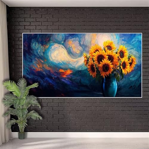 Diamond Painting Sonnenblume Abstraktion Diamond Painting Erwachsene xxl,DIY 5D Malen nach Zahlen Diamant Set Frauen,Diamant Stickerei Basteln Set Geschenke für Frauen Deko Schlafzimmer 80x160cm j-896 Diamond Painting Sonnenblume Abstraktion Diamond Painting Erwachsene xxl,DIY 5D Malen nach Zahlen Diamant Set Frauen,Diamant Stickerei Basteln Set Geschenke für Frauen Deko Schlafzimmer 80x160cm j-896 von Generic