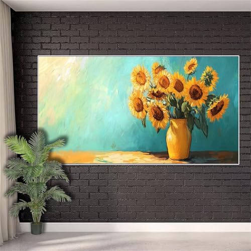 Diamond Painting Sonnenblume Retro Diamond Painting Erwachsene xxl,Malen nach Zahlen Diamant Set Frauen,Diamant Stickerei Kreuzstich Basteln Set Geschenke für Frauen Deko Schlafzimmer 80x160cm j-897 Diamond Painting Sonnenblume Retro Diamond Painting Erwachsene xxl,Malen nach Zahlen Diamant Set Frauen,Diamant Stickerei Kreuzstich Basteln Set Geschenke für Frauen Deko Schlafzimmer 80x160cm j-897 von Generic
