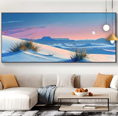 Diamond Painting Sonnenuntergang Diamond Painting XXL 100x300cm Diamond Painting Erwachsene Winter Malen Nach Zahlen DIY Mosaikherstellung Diamonds Stickerei Malerei Home Décor Geschenke Frauen K58 von Generic