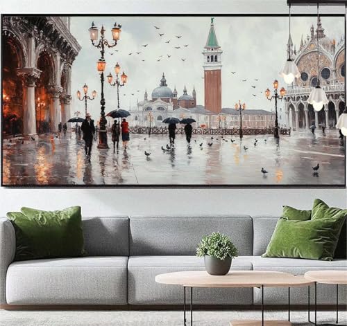 Diamond Painting Stadt Diamond Painting Erwachsene Landschaft, 5D Diamant Painting Bilder Full Drill Diamond Painting Kinder, DIY Malen Nach Zahlen Malerei Stickerei Set für Wand Dekor 120 x 60 cm q27 von Generic