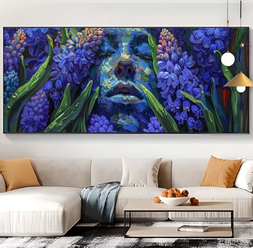 Diamond Painting Steinstatue Diamond Painting XXL 100x300cm Diamond Painting Erwachsene Blume Malen Nach Zahlen DIY Mosaikherstellung Diamonds Stickerei Malerei Set für Home Décor Geschenke Frauen J23 von Generic