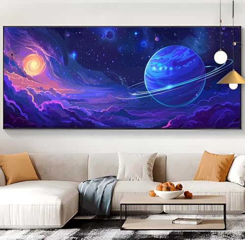 Diamond Painting Sternenhimmel Diamond Painting XXL 90x220cm Diamond Painting Erwachsene Lila Malen Nach Zahlen DIY Mosaikherstellung Diamonds Stickerei Malerei Set für Home Décor Geschenke Frauen H67 von Generic