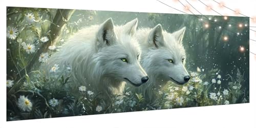 Diamond Painting Tier, Diamant Painting Bilder Erwachsene Wolf, DIY Diamond Art Kinder Malen Nach Zahlen Bastelset, 5D Diamant Kunst Malerei Stickerei Set, Geschenke Home Wand Dekor 60x130cm T111 Diamond Painting Tier, Diamant Painting Bilder Erwachsene Wolf, DIY Diamond Art Kinder Malen Nach Zahlen Bastelset, 5D Diamant Kunst Malerei Stickerei Set, Geschenke Home Wand Dekor 60x130cm T111 von Generic