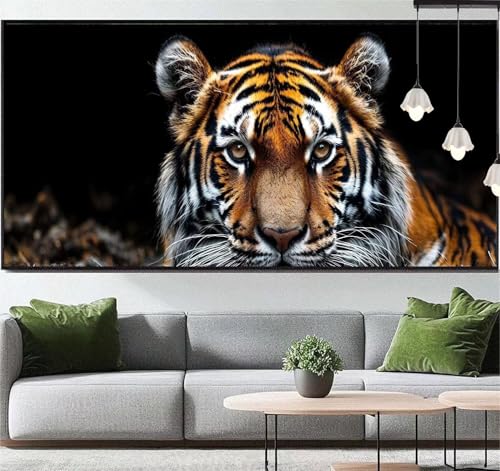 Diamond Painting Tier Diamant Painting Bilder Tiger, Diamond Painting Groß XXL 100x50 cm, Diamant Painting Bilder Erwachsene DIY Bastelset Diamond Painting Crystal Art Stickerei Set für Wand Dekor q82 von Generic