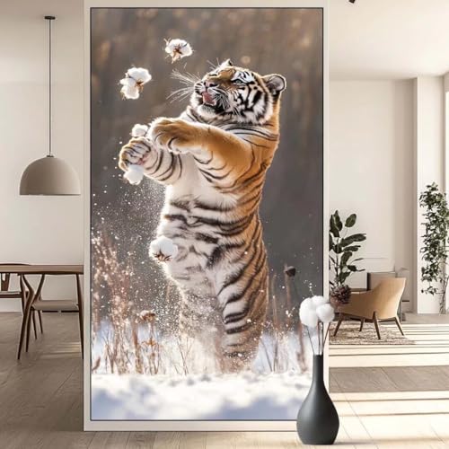 Diamond Painting Tier Diamant Painting Bilder Tiger, Diamond Painting Groß XXL 40x90 cm, Diamant Painting Bilder Erwachsene DIY Bastelset Diamond Painting Crystal Art Stickerei Set für Wand Dekor q688 von Generic